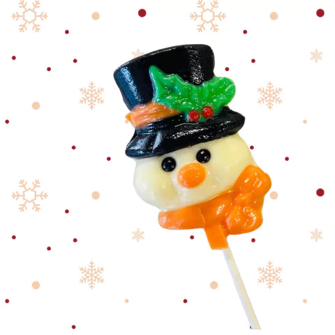 Snowman White Chocolate Lollipop Sucker 1 oz